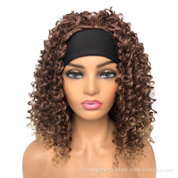 Wholesale cheap wigs bob with straight curly samples wholesale grade quality afro kinky headband wig deep curly